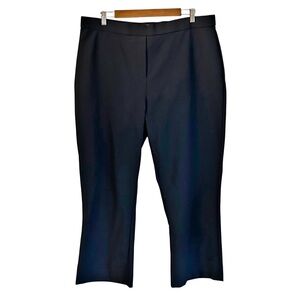 J&L Atelier Pull On Cropped Career Summer Pant Women’s SZ 1X Deep Navy Blue
